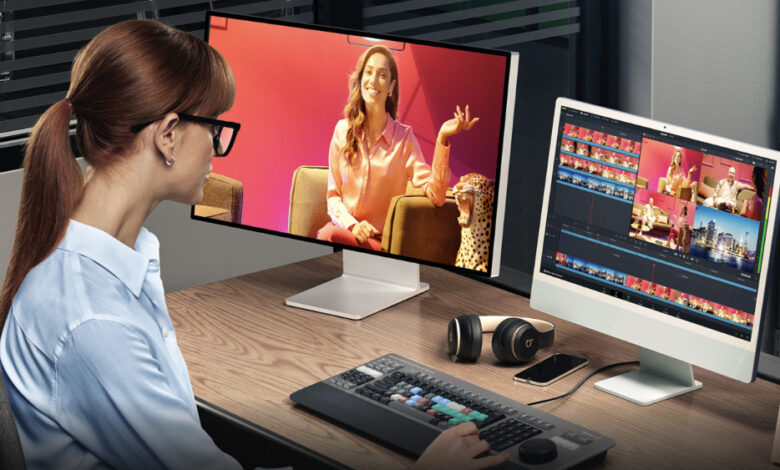 Someone learning to use DaVinci Resolve 20