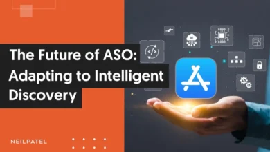 A graphic that says: The Future of ASO: Adapting to Intelligent Discovery