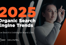 A Graphic That Says "2025 Organic Search Engine Trends"