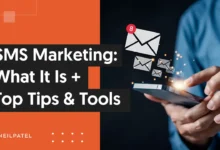 A graphic that says "SMS Marketing: What It Is + Top Tips & Tools."