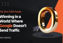 A graphic that says "Zero-Click-Future: Winning in a World Where Google Doesn't Send Traffic.