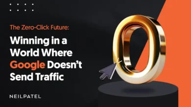 A graphic that says "Zero-Click-Future: Winning in a World Where Google Doesn't Send Traffic.